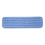 Microfiber Wet Room Pad, Split Nylon/Polyester Blend, 18", Blue, 12/Carton