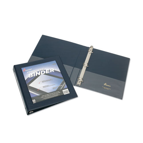 7510014621388 SKILCRAFT Framed Slant-D Ring View Binder, 3 Rings, 1" Capacity, 11 x 8.5, Navy Blue