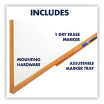 Classic Series Total Erase Dry Erase Boards, 36 x 24, White Surface, Oak Fiberboard Frame