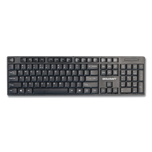 7025016774742, SKILCRAFT USB Wired Keyboard, 101 Keys, Black