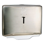 Personal Seat Cover Dispenser, 16.6 x 2.5 x 12.3, Stainless Steel