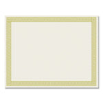 Foil Border Certificates, 8.5 x 11, Ivory/Gold with Channel Gold Border, 12/Pack