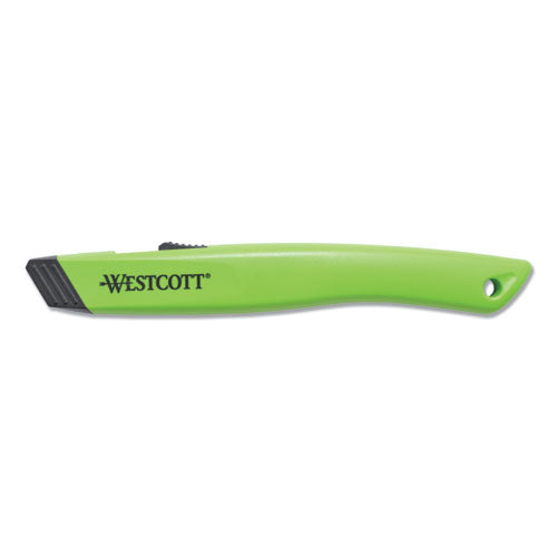 Safety Ceramic Blade Box Cutter, 0.5" Blade, 5.5" Plastic Handle, Green