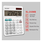 EL-310WB Mini Desktop Calculator, 8-Digit LCD