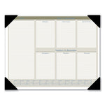 Executive Monthly Desk Pad Calendar, 22 x 17, White Sheets, Black Corners, 12-Month (Jan to Dec): 2024