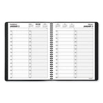Two-Person Group Daily Appointment Book, 11 x 8, Black Cover, 12-Month (Jan to Dec): 2024