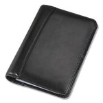 Regal Leather Business Card Binder, Holds 120 2 x 3.5 Cards, 5.75 x 7.75, Black