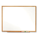 Classic Series Total Erase Dry Erase Boards, 36 x 24, White Surface, Oak Fiberboard Frame