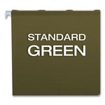 Ready-Tab Reinforced Hanging File Folders, Legal Size, 1/6-Cut Tabs, Standard Green, 25/Box