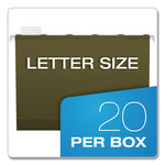 Ready-Tab Reinforced Hanging File Folders, Letter Size, 1/3-Cut Tabs, Standard Green, 25/Box