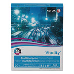 Vitality Multipurpose Print Paper, 92 Bright, 20 lb Bond Weight, 8.5 x 11, White, 500 Sheets/Ream, 10 Reams/Carton