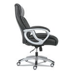 3-Forty-One Big and Tall Chair, Supports Up to 400 lb, 19" to 22" Seat Height, Black Seat/Back, Chrome Base