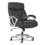 3-Forty-One Big and Tall Chair, Supports Up to 400 lb, 19" to 22" Seat Height, Black Seat/Back, Chrome Base