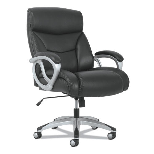 3-Forty-One Big and Tall Chair, Supports Up to 400 lb, 19" to 22" Seat Height, Black Seat/Back, Chrome Base