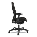 Ignition 2.0 Upholstered Mid-Back Task Chair With Lumbar, Supports 300 lb, 17" to 22" Seat, Black Vinyl Seat/Back, Black Base