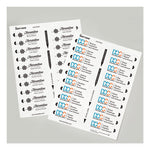 The Mighty Badge Name Badge Inserts, 1 x 3, Clear, Laser, 20/Sheet, 5 Sheets/Pack