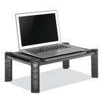 Large Monitor Stand with Cable Management, 12.99" x 17.1" x 6.6", Black, Supports 22 lbs