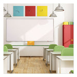 Porcelain Magnetic Whiteboard, 96 x 48, White Surface, Silver Aluminum Frame