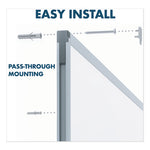 Dry Erase Board with Aluminum Frame, 36 x 24, Melamine White Surface, Silver Aluminum Frame