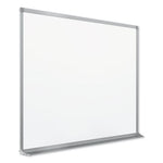 Porcelain Magnetic Whiteboard, 72 x 48, White Surface, Silver Aluminum Frame