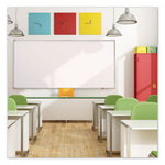 Porcelain Magnetic Whiteboard, 72 x 48, White Surface, Silver Aluminum Frame