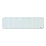 Cubicle Glass Dry Erase Board, Undated One-Week, 20 x 5.5, White Surface