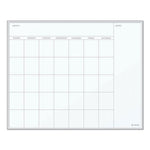 Magnetic Dry Erase Board, Undated One Month, 20 x 16, White Surface, Silver Aluminum Frame