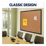 Classic Series Cork Bulletin Board, 36 x 24, Tan Surface, Black Aluminum Frame