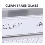 Glass Dry Erase Desktop Computer Pad, 18 x 6, White Surface