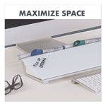 Glass Dry Erase Desktop Computer Pad, 18 x 6, White Surface