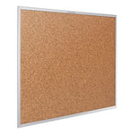 Classic Series Cork Bulletin Board, 36 x 24, Tan Surface, Silver Anodized Aluminum Frame