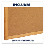 Classic Series Cork Bulletin Board, 36 x 24, Tan Surface, Oak Fiberboard Frame