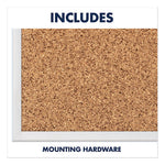 Classic Series Cork Bulletin Board, 36 x 24, Tan Surface, Silver Anodized Aluminum Frame