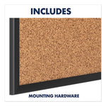 Classic Series Cork Bulletin Board, 24 x 18, Tan Surface, Black Aluminum Frame