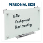 Infinity Magnetic Glass Dry Erase Cubicle Board, 30 x 18, White Surface