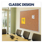 Classic Series Cork Bulletin Board, 96 x 48, Tan Surface, Silver Anodized Aluminum Frame