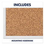 Classic Series Cork Bulletin Board, 24 x 18, Tan Surface, Silver Aluminum Frame