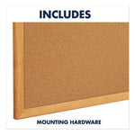 Classic Series Cork Bulletin Board, 96 x 48, Tan Surface, Oak Fiberboard Frame