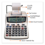 1208-2 Two-Color Compact Printing Calculator, Black/Red Print, 2.3 Lines/Sec