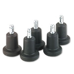 High Profile Bell Glides, Grip Ring Type B Stem, 2.19" x 2.31" Glide, Matte Black, 5/Set