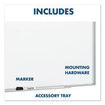 Fusion Nano-Clean Magnetic Whiteboard, 72 x 48, White Surface, Silver Aluminum Frame