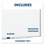 Fusion Nano-Clean Magnetic Whiteboard, 48 x 36, White Surface, Silver Aluminum Frame