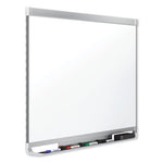 Prestige 2 DuraMax Magnetic Porcelain, 48 x 36, White Surface, Silver Aluminum/Plastic Frame