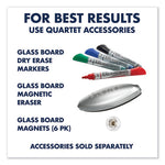 InvisaMount Magnetic Glass Marker Board, 39 x 22, White Surface