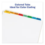 Print and Apply Index Maker Clear Label Dividers, 8-Tab, Color Tabs, 11 x 8.5, White, Traditional Color Tabs, 5 Sets