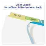 Print and Apply Index Maker Clear Label Dividers, 5-Tab, Color Tabs, 11 x 8.5, White, Contemporary Color Tabs, 25 Sets