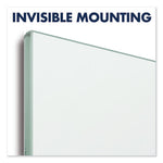 InvisaMount Magnetic Glass Marker Board, 39 x 22, White Surface