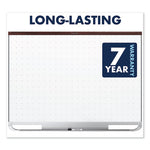 Prestige 2 Total Erase Whiteboard, 72 x 48, White Surface, Mahogany Fiberboard/Plastic Frame