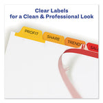 Print and Apply Index Maker Clear Label Dividers, 8-Tab, Color Tabs, 11 x 8.5, White, Traditional Color Tabs, 5 Sets