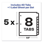 Print and Apply Index Maker Clear Label Dividers, 8-Tab, Color Tabs, 11 x 8.5, White, Traditional Color Tabs, 5 Sets